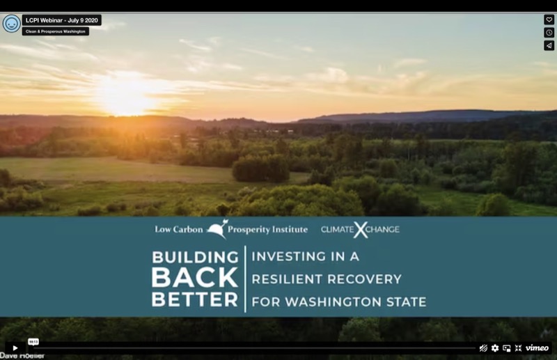Webinar: Building Back Better: Investing in a Resilient Recovery for Washington State